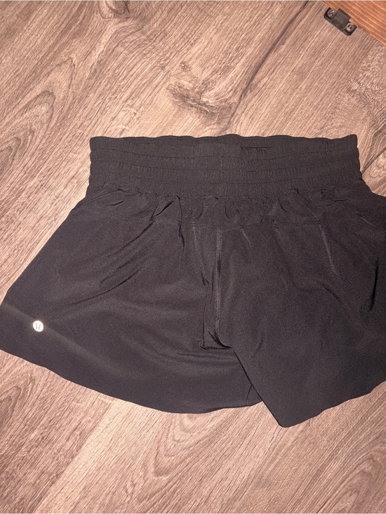 lululemon athletica Pants - lululemon athletica Black Smocked-Waist Athletic Shorts- shake it out shorts